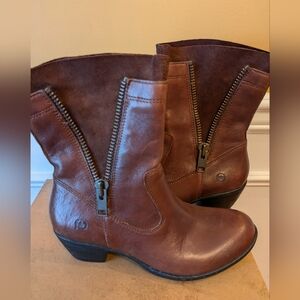 Born Size 8 Brown Leather Boots